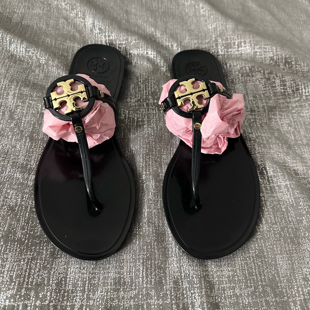 Tory Burch Mini Miller Jelly Sandals Black 8